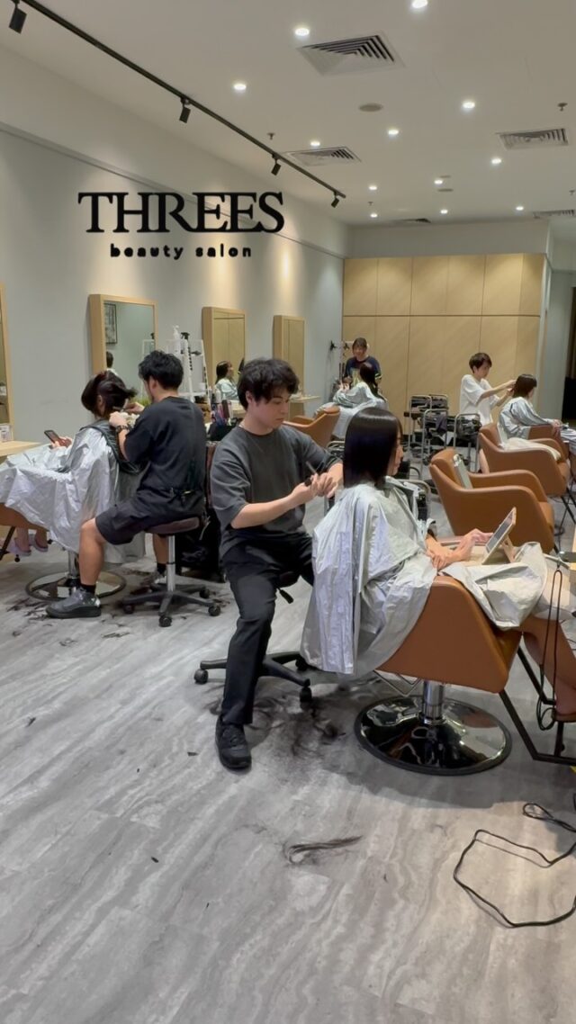 Image 12: 日本語🇯🇵↓ We highly recommend booking long services such as bleaching or Rebonding in advance💁🏼‍♂️💁🏼‍♀️ There is no extra charge for stylist requests, so please feel free to contact us! ⁡ ⁡ ロングメニュー（ブリーチ、縮毛矯正など）は 特にお早めにご予約することをオススメしています！指名料なども無料なので、ぜひお気軽にご連絡ください！！もちろん日本語でどうぞ☺️♫ - - - - - ⁡ ■ Appointment & Questions 💌 - WhatsApp : +65 85331911 - Tel : +65 63385250 - Languages : 🇸🇬🇯🇵 ⁡ ■ Address📍 6 Eu tong sen street #04-89A/91 The central Singapore 059817 - Clarke Quay station MRT : Exit E or G ⁡ ■ Business hours - Daily 10:00 to 20:00 ⁡ ■ Recruit : Hair stylist ✂︎ - Please email your CV! 📩 threessg.recruit@gmail.com ⁡ ⁡ #threesbeautysalon #threes_#threes#clarkequay#singapore#singaporehairsalon#sgig#hairsalon#threeshairsalon#sgbeauty#hair#japanesehairsalon#japanese#新加坡美容院#sggirls#美容院#シンガポール美容院#headspa#クラークキー#review#japanesestylist#clarkequayhairsalob#highlight#日系ヘアサロン